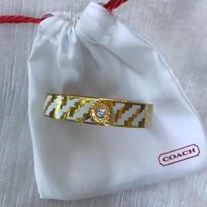 Gold and white Coach bracelet!!